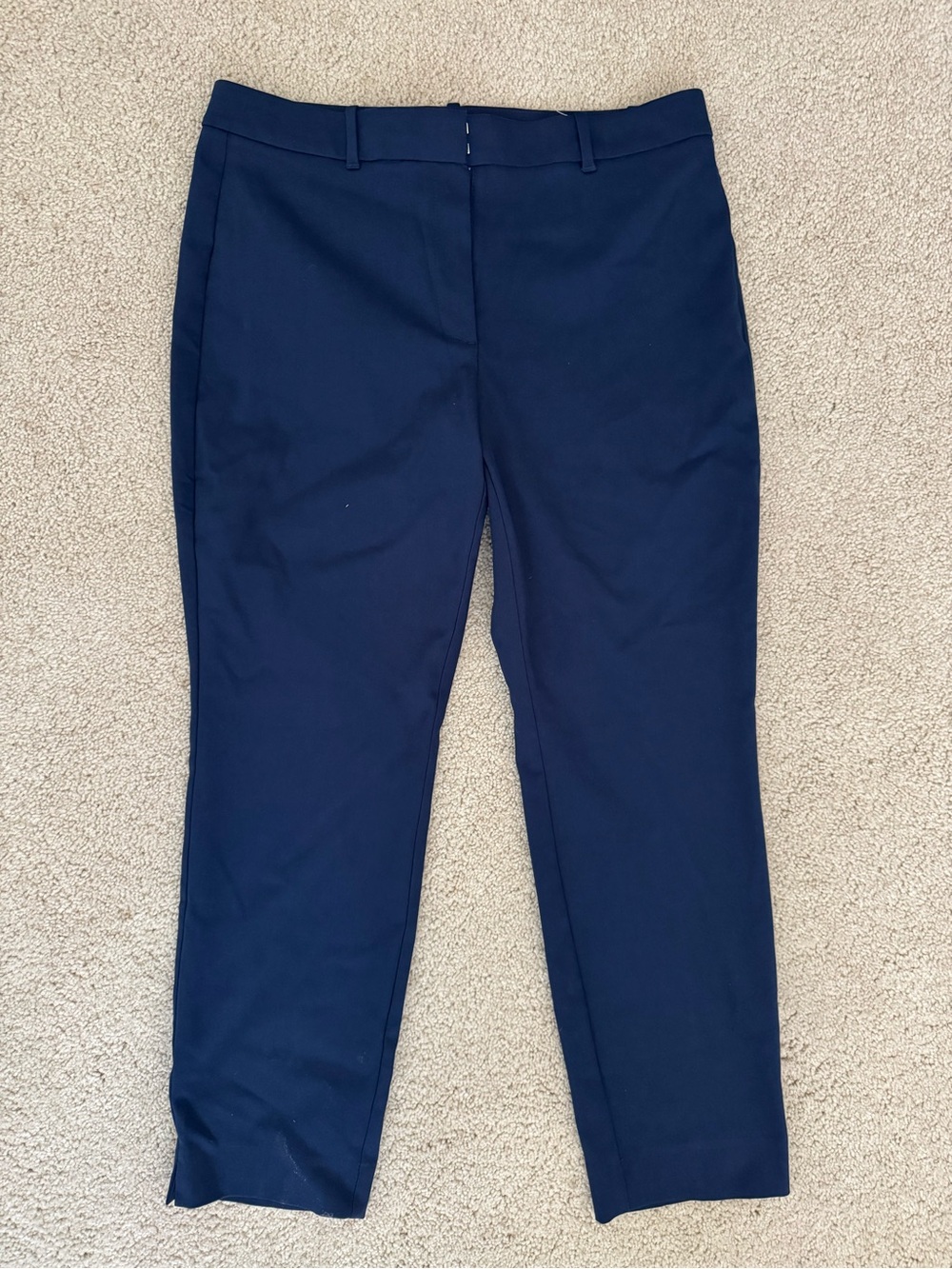 White House Black Market Navy Straight-Leg cropped Dress Pants